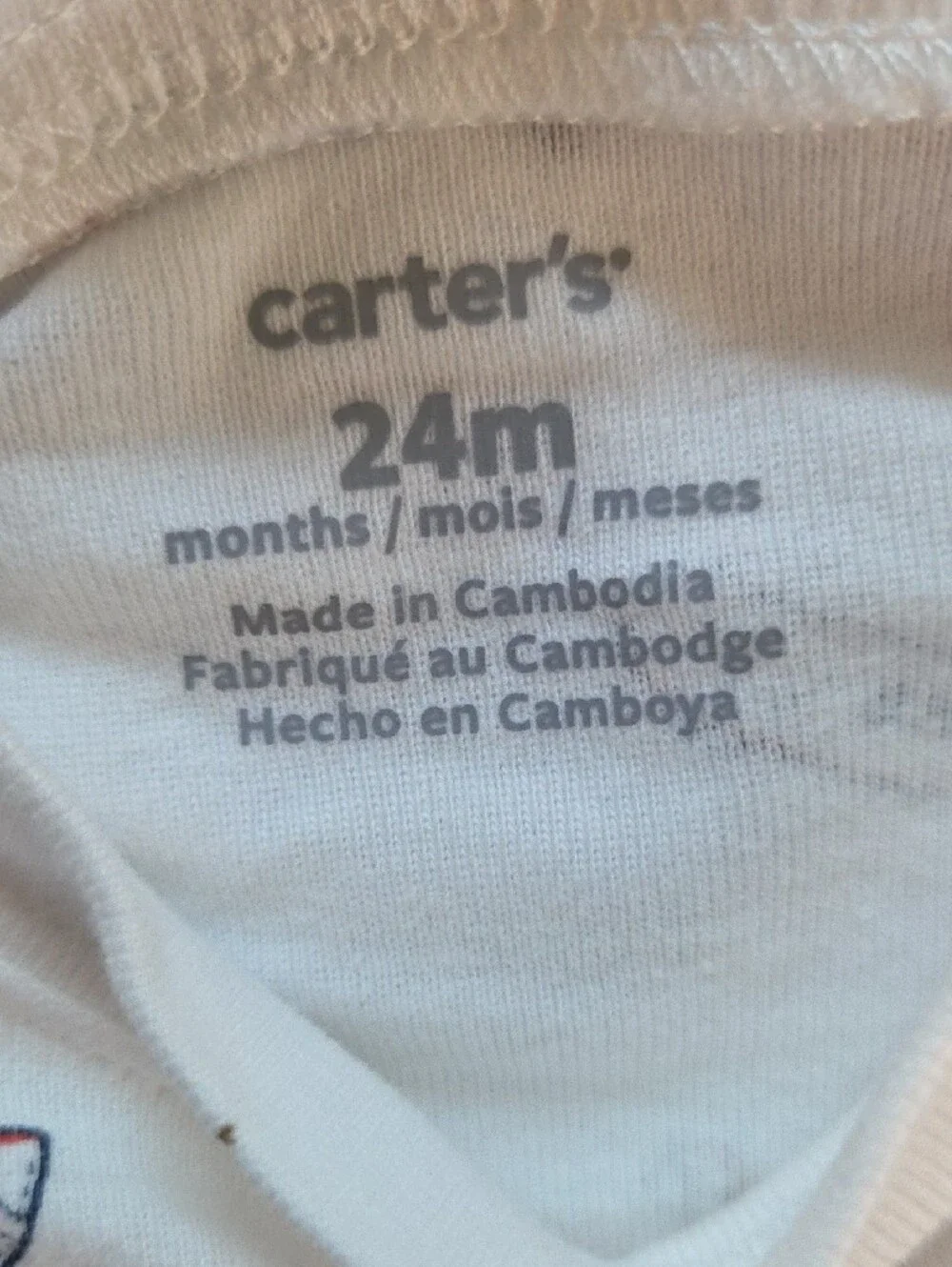 Carter's Red & White Striped Pocket Tee - 24M